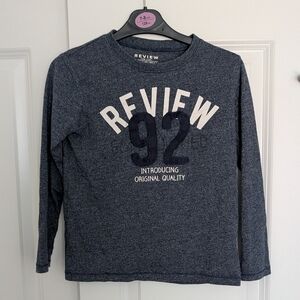 Review Boys Blue Textured Shirt Size 6-7 Years